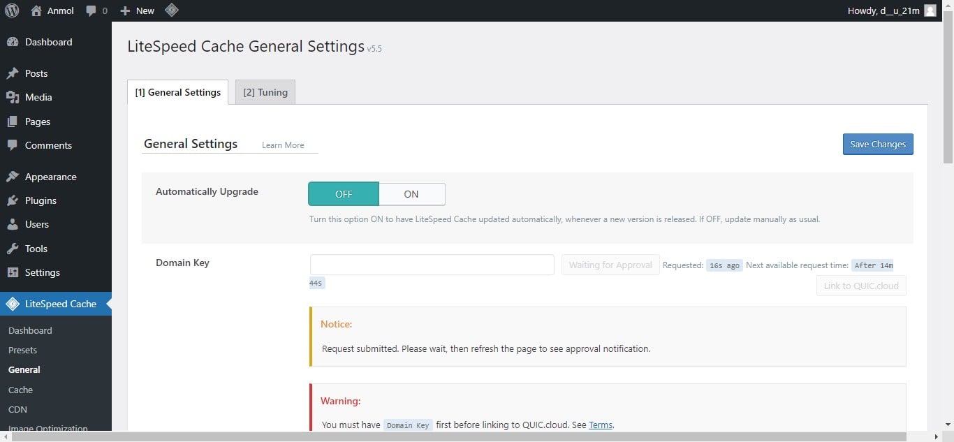 LSCache General Setting