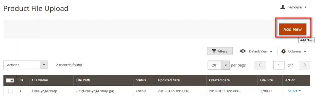 Product File Upload