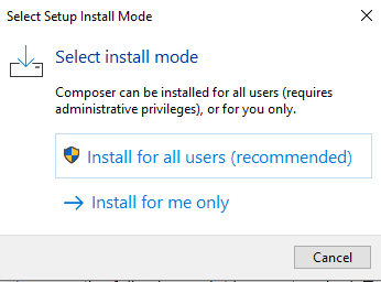 Select Install Mode