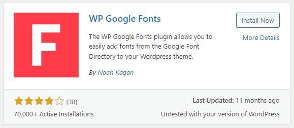 WP Google Fonts