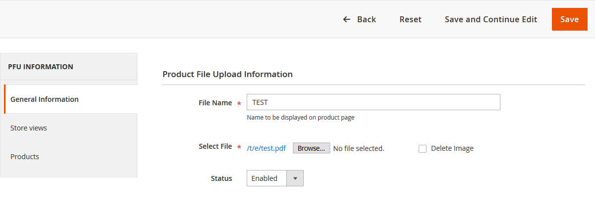 Product Attachment Extension for Magento 2 by Mconnect - Product File Upload Information