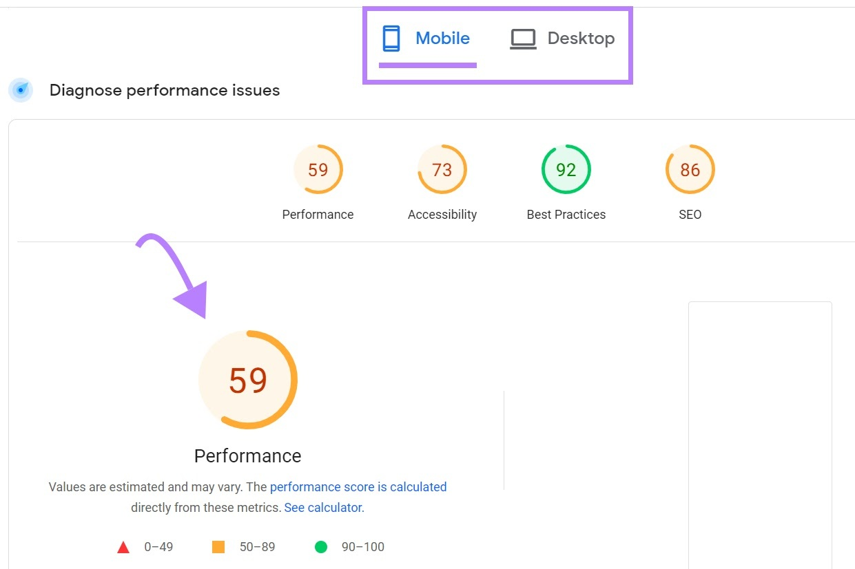 Page Speed Insights Report
