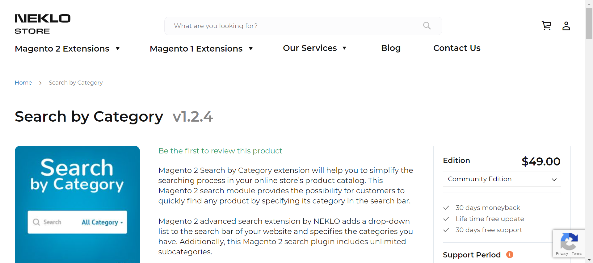 Magento SEO Extension - Neklo Search by Category
