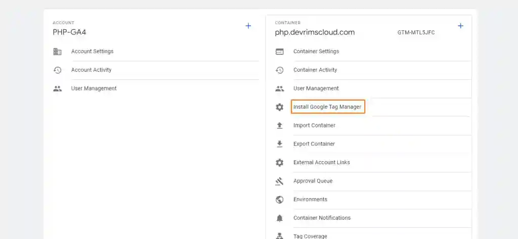 Install Google Tag Manager