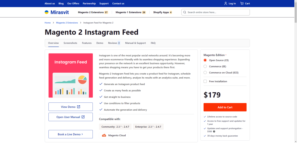 instagram feed on magento