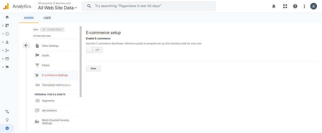 ecommerce tracking in google analytics 4