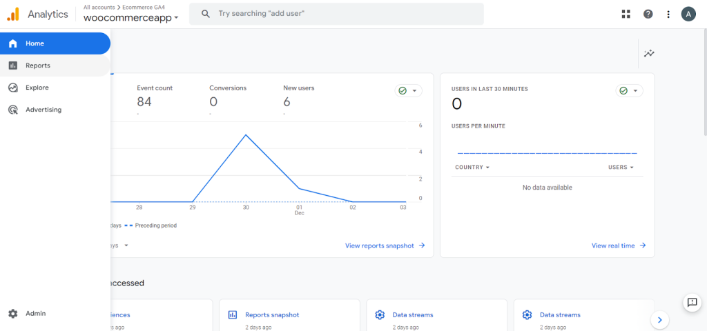 ecommerce tracking in google analytics 4