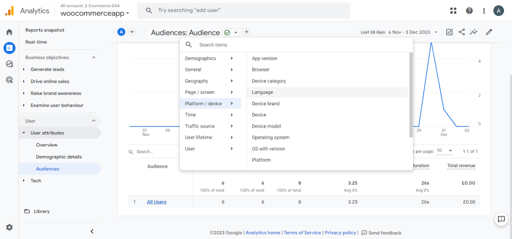 ecommerce tracking in google analytics 4