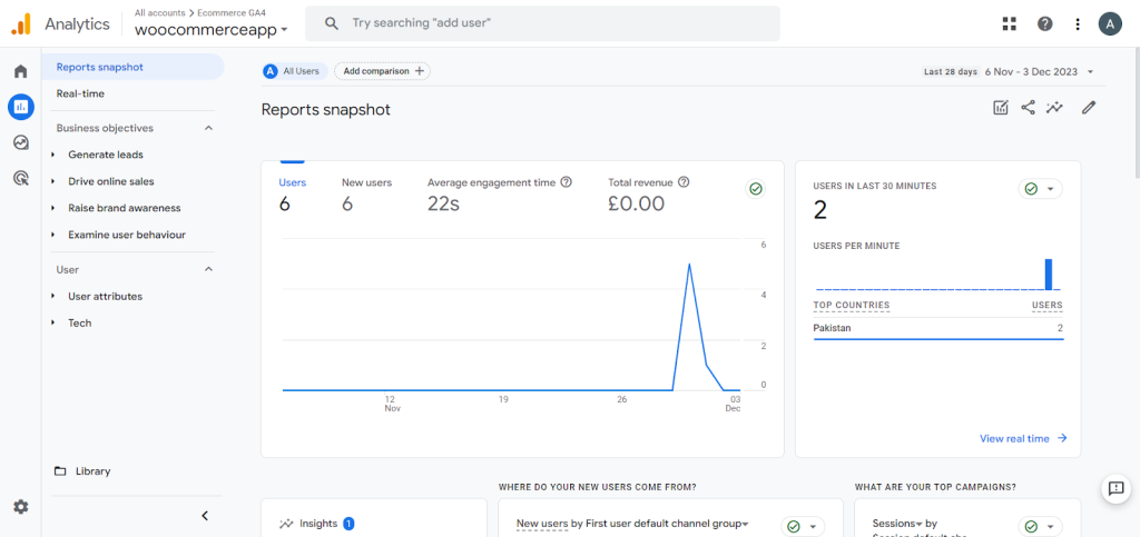 ecommerce tracking in google analytics 4