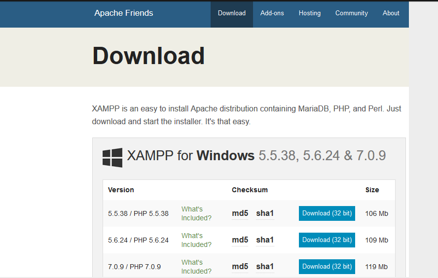 run a php file using xampp