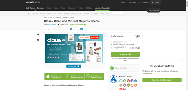 Claue - Clean and Minimal Magento Theme