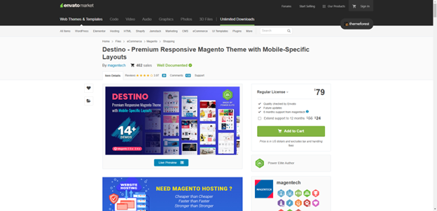 Destino - Premium Responsive Magento Theme with Mobile-Specific Layouts