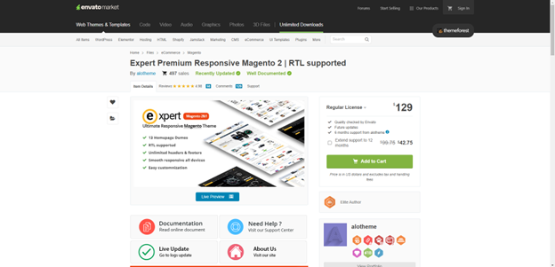 Expert Premium Responsive Magento 2 | RTL supported