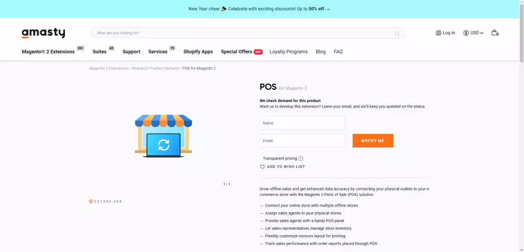 Magento 2 POS system by Amasty