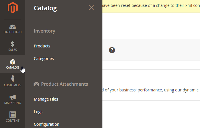 Catalog Product Attachments Configuration