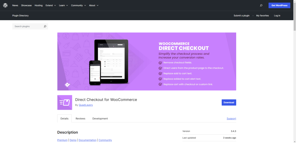 Direct Checkout for WooCommerce