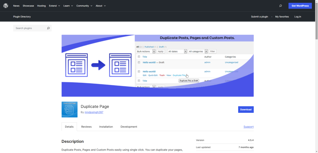 Duplicate Plugin