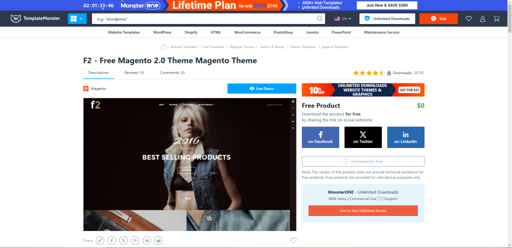 F2 - Free Magento 2 Theme