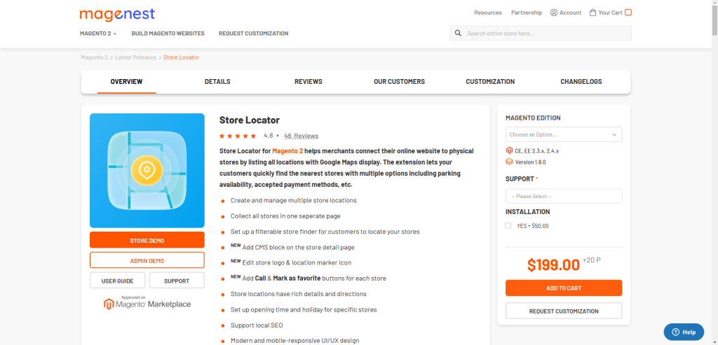 Magento 2 Store Locator by Magenest