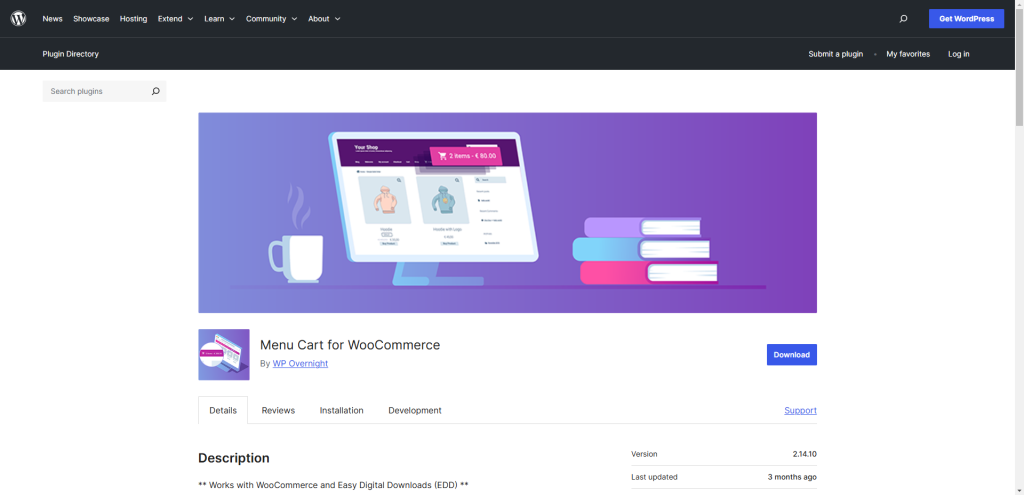 Menu Cart for WooCommerce