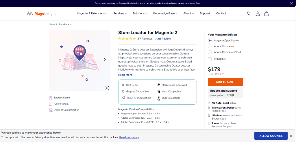 Store Locator for Magento 2 Extension by MageDelight