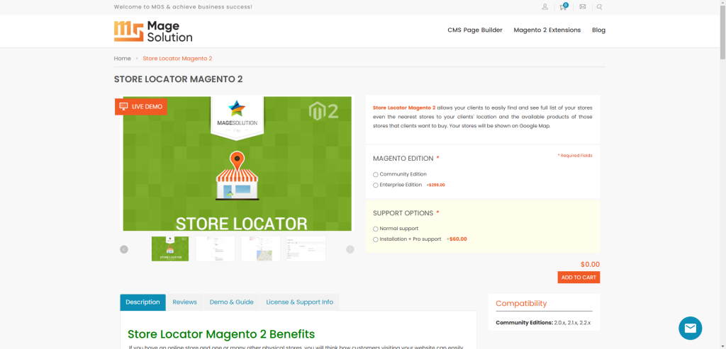 Store locator extension by MageSolution