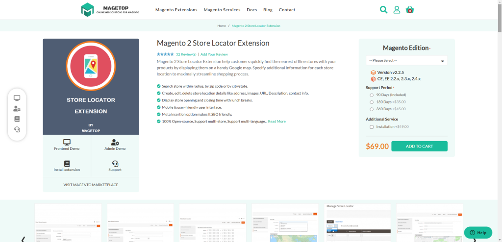 Store locator magento 2 extension by Magetop