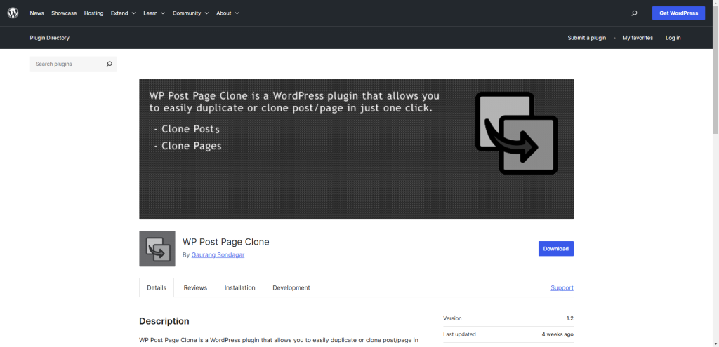 WP Post Page Clone