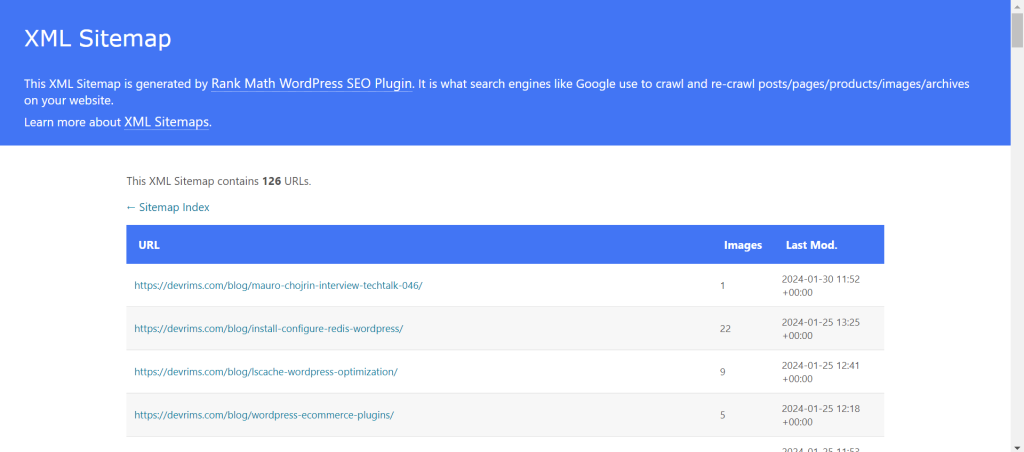 XML Sitemap