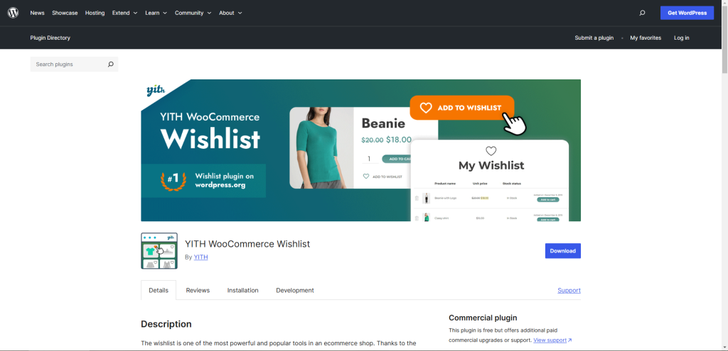 YITH WooCommerce Wishlist