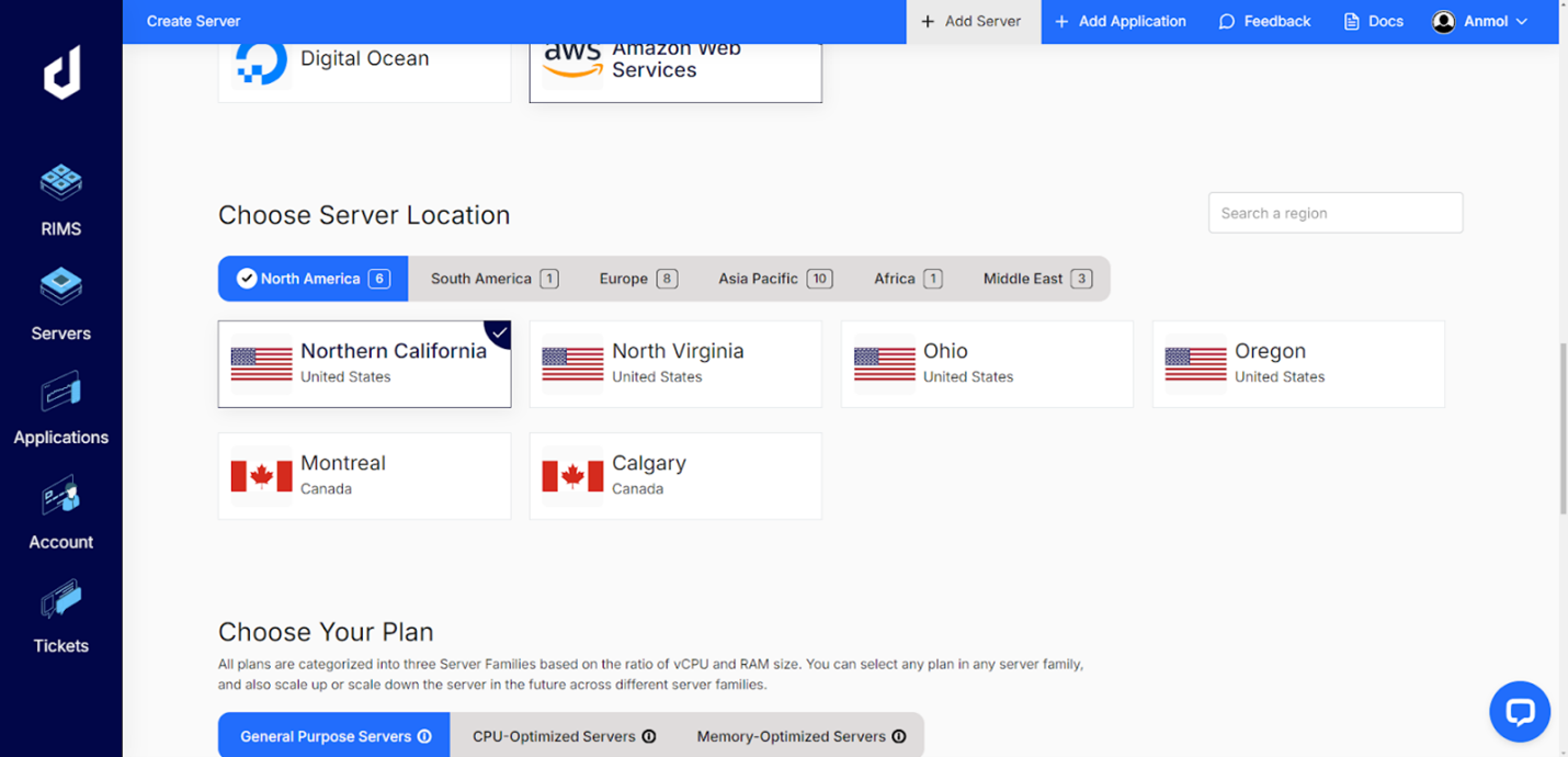 Select Location