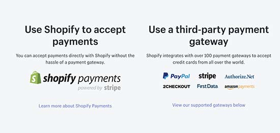 Payment Options in Shopify