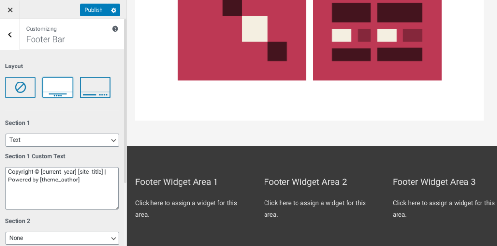 footer changes - step 2