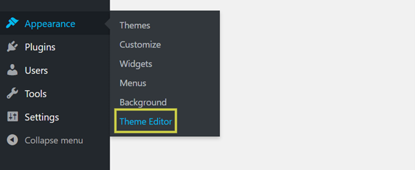 wordpress theme editing option