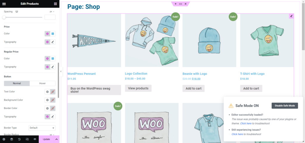 WooCommerce and Elementor