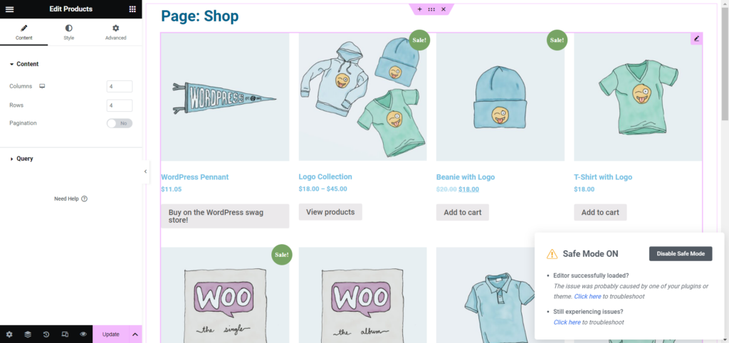 WooCommerce and Elementor